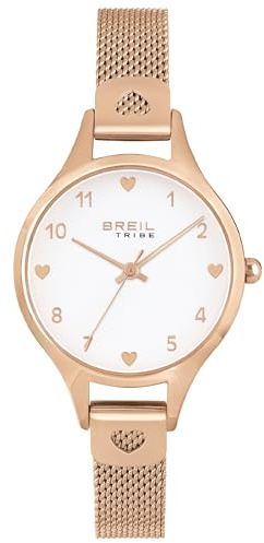 Breil, Collezione Upbeat, Orologio Donna in Acciaio IP Rose, Movimento al Quarzo Solo Tempo, con Quadrante Monocolore, Cinturino in Maglia Mesh in Acciaio, Chiusura a Scorrimento, Cassa 30 mm, Rose