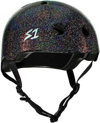 S1 Lifer Skate & Bike Helmet, Black Gloss Glitter, Large