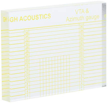 VBESTLIFE Plattenspieler-Tonabnehmer-Ausrichtung, Phonographen-Tonarme VTA Azimuth Gauge Alignment Block Lineal für DJ-Plattenspieler und Phono-Tonabnehmer