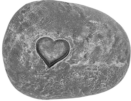 Pietra da Giardino Commemorativa per Animali Domestici, Marcatore per Tomba di Gatto o Cane o Pietra Commemorativa da Giardino, Ciottoli di Simulazione di Lettere Fai-da-te (Amo il grigio pietra)