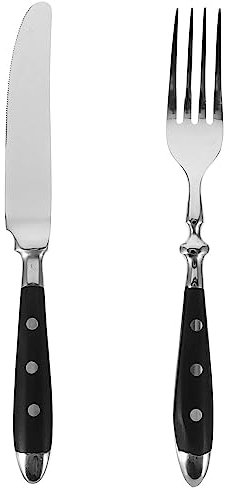 Kichvoe Couverts à Steak Acier Inoxydable Coupe-viande Ménager Fourchette à Steak Résistante Ustensiles De Cuisine Pratiques