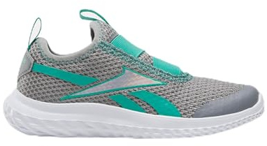 Reebok Scarpe da Corsa Rush Runner da Ragazza, Grey3 Unleashedgreen Bianco, 5 UK