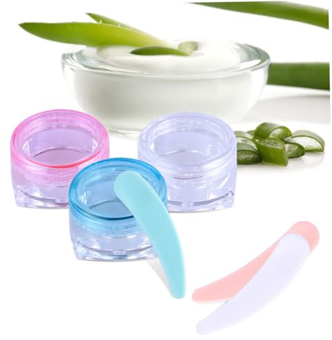 Lot de 30 Sets de Sets de Pots Cosmétiques Carrés de 5g en Plastique