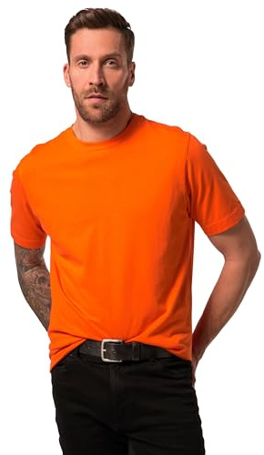 JP 1880 Herren große Größen Übergrößen Menswear L-8XL T-Shirt, Basic, Rundhals, gekämmte Baumwolle orange 5XL 702558650-5XL