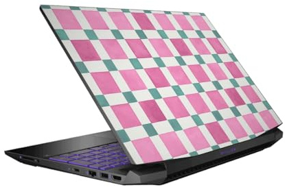 Head Case Designs Officially Licensed Ninola Geometric Pink Green Mosaic 2025-26 Collection Vinyl Sticker Skin Decal Cover Compatible With HP Pavilion 15.6 15-dk0047TX
