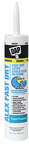 DAP 18425, White Caulk, 10.1 oz, 10.1 Fl Oz, Whites