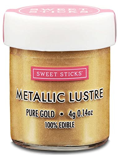 Sweet Sticks Edible Metallic Lustre Dust 4g Pure Gold