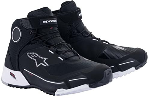 Alpinestars CR-X Drystar - Scarpe da moto da uomo (nero/bianco, 9 (42), abbigliamento da motociclista, EU