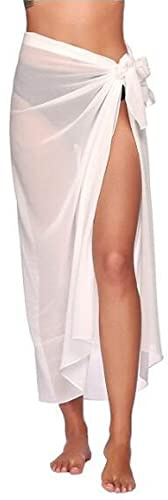 FDEETY Vestidos Playa Mujer Pareo Sarong Elegante Traje Baño Verano Ropa Playa Bikini Cover up Suelto Vacaciones Beachwear Corto Suave Cómodo