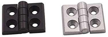 Scharniere 10 Stück Aluminium-Extrusionsprofil for 2020 3030 3040 4040 Metallscharniere Zinklegierungsscharniere mit Schraube und Mutter (Color : 3030 Black)