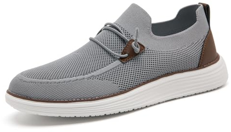 VGPSFN Mocasines de Hombre Mocasines Planos sin Cordones Zapatos náuticos Zapatos para Caminar Zapatos Formales Transpirables cómodos y livianos