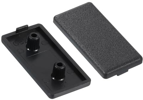 sourcing map 6Pcs Extruded End Cap Nylon, 40x20mm T-Slot Aluminum Profile 2040 European Standard End Cap Extrusion Plug for Trolley, Fish Tank Rack, Storage Rack, Black