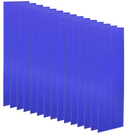 QUARKZMAN 15 Hojas 1800 Piezas Mosaicos de Espejo Autoadhesivos 10x10mm Pegatinas de Espejo Cuadradas Mini Baldosas de Espejo para Bola de Discoteca Mini Baldosas de Vidrio, Azul