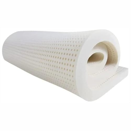 Naturlig latexmadrass 200 x 90 cm – 100 % ekologisk, ergonomisk design, tryckavlastning och stöd, miljövänliga tjocka sängkläder för hemkomfort och