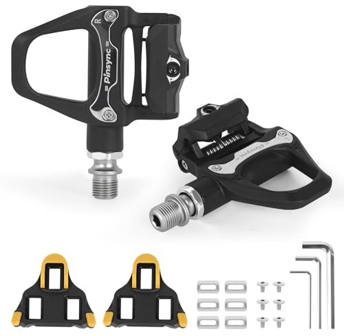 Pinsync Road Bike Pedals Compatible with SPD-SL Cleats, Ultra-light 130g