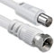 1aTTack.de Sat Antennenkabel Adapterkabel 5,0 Meter 2x geschirmt F-Stecker > Koax-Stecker SAT weiß F- Koax St 75db