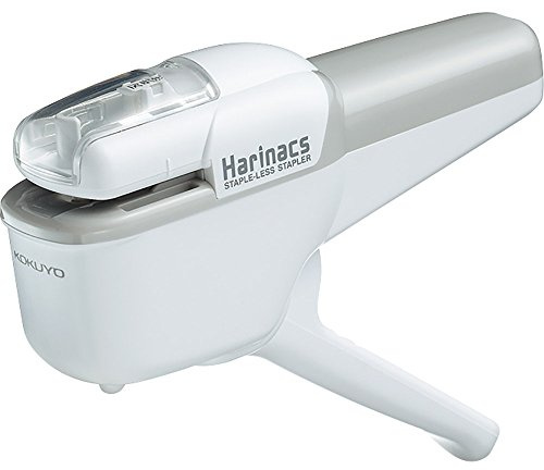 Kokuyo Stapleless Stapler, Harinacs Handheld Staple-Free, Up to 10 Sheets No Staple Binding, Portable Compact Holeless Stapler, White, Japan Import (SLN-MSH110W)