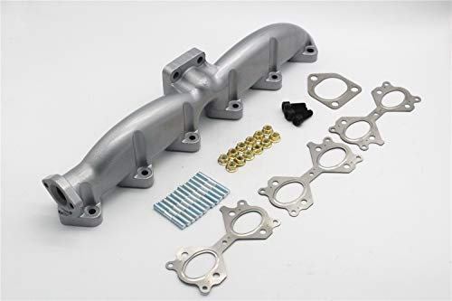 Cast Iron Exhaust Manifold with Gaskets Compatible for E46 E39 E60 E61 E38 E65 E83 E53 3 5 7 X3 X5