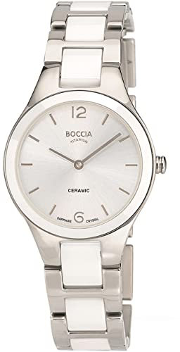 Boccia Damen Analog Quarz Uhr mit Titan Armband 3306-01
