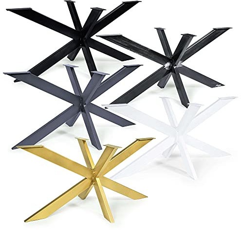 Magnetic Mobel Tischgestell Spider Tischbeine Kreuzgestell Tischkufen Stahl Metall Esstisch Schreibtisch Konferenztisch 120x70 cm (Weiß)
