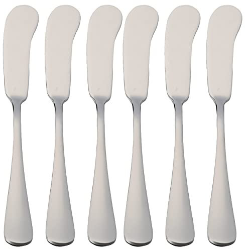 6 coltelli da burro in acciaio inossidabile 16,5 x 2 cm