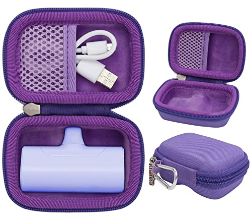 Khanka Estuche Rígido para iWALK/Veger Móvil Portátil Batería Extern 4800/4500/3350mAh 5000mAh (Púrpura, Sólo Estuche)
