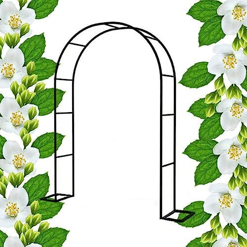 Rosenbogen Torbogen Metall Gartenbogen Rankbogen Wetterfest Rankhilfen Für Kletterpflanzen, Rosengestell Rankgitter Für Pergola Rasen Klettern Von Weinreben Breite:120Cm/140Cm/180Cm,Weiß,W1.2M*H2.2M