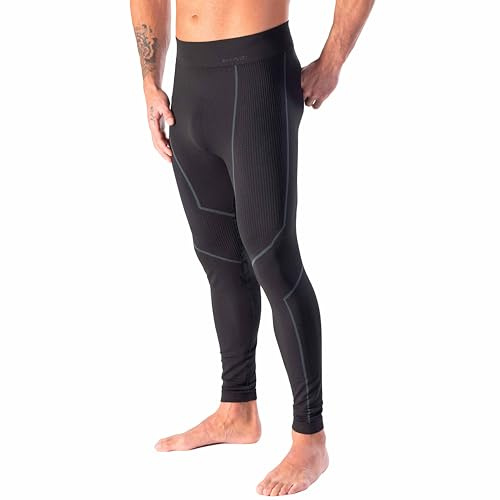 Risalti Calzamaglia Termica Uomo Merino Tech - Pantaloni Termici a Compressione in Lana Merino, Intimo Invernale Senza Cuciture - Made in Italy