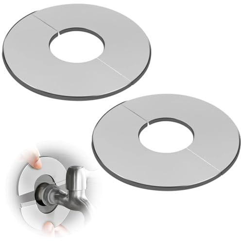 LuLiyLdJ Copri Tubi, rubinetti a Scatto, Tubo dell'Acqua, Foro a Parete, Foro a Parete, Copertura brutta, Copertura per Tubi, Collare, Anello per Tubo da 42 mm, 2 Pezzo