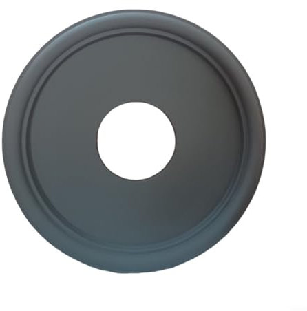 HOHOVYVY Deckenrosette,Stuckleisten Decke,Schwarzes Rundes Medaillon PU-dekorative Deckenventilator-Leuchten-Abdeckungs-Platte