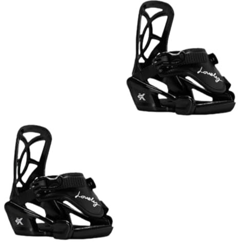 F Fityle Forniture di Snowboard per Bambini Attacchi Regolabili e Leggeri, S Black