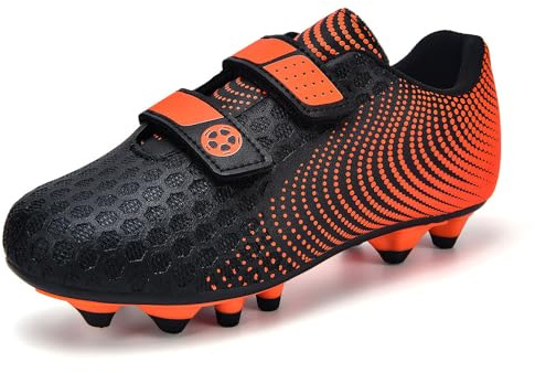 Baodenvi Fotbollsskor pojkar fotbollsskor flickor fotbollsskor barn konstgräs spikar friidrott professionella träningsskor halkfria andningsbara inomhus utomhus unisex 1-13 UK