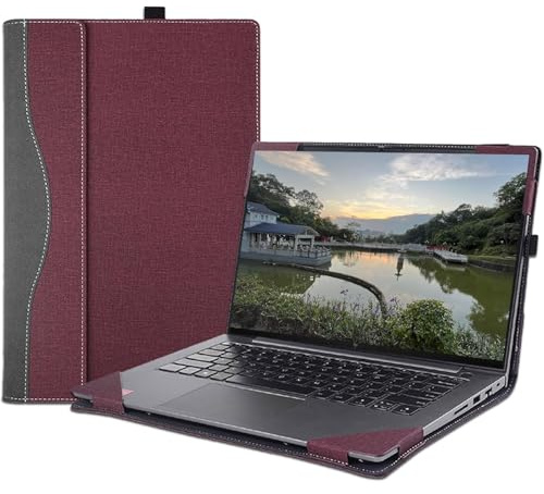 Skyddsfodral för HP 250, 255 och 256 15,6 tum G10 bärbar dator; avtagbart PU-läderfodral laptoptillbehör (vinröd)