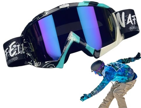 Lunettes de ski – Lunettes de neige anti-buée | Lentille sphérique HD Protection UV400 | Òtg sur lunettes, casque compatible avec le snowboard, la moto, l'alpinisme, l'escalade, l'utilisation en