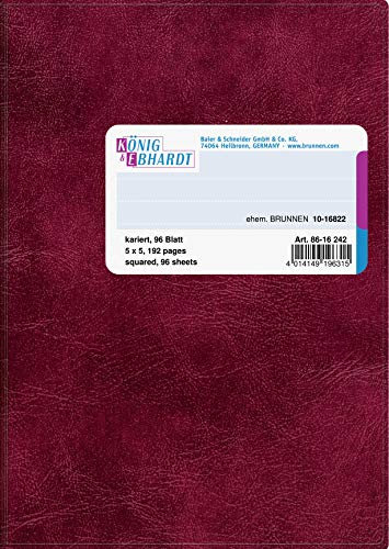 König & Ebhardt König & Ebhardt 8616242 Geschäftsbuch, A6, kariert, rot