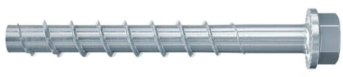 fischer UltraCut FBS II 12 x 110 50/35/10 US, kraftfull betongskruv (20 st.), skruv för inomhusbruk, sexkantsskruv för säker fastsättning i betong och murverk, grå