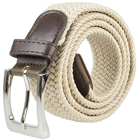 Canvas elastiskt tyg vävd stretch flerfärgade flätade bälten