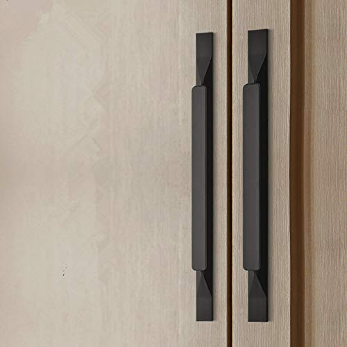 Shozafia Kitchen Cabinet Pulls - Black Cabinet Handles - 5 Pack Long Cabinet Hardware for Drawers Dresser Furniture Pulls (2.5 inches Hole Center- 5.2 inches Length)