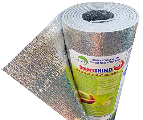 INSULATION MARKETPLACE SmartSHIELD -3mm 16inx10Ft ReflectiveINSULATION roll, Foam Core Radiant Barrier, ThermalINSULATION Shield - Engineered Foil