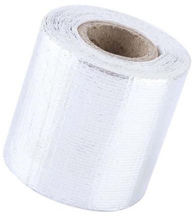 EVGATSAUTO Bil aluminiumfolie självhäftande reflekterande värmeskyddstejp 5 m x 5 cm (Silver)