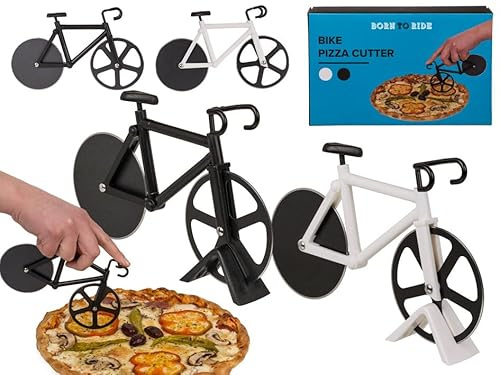 Pizzaskärare, pizzaruller, pizzaskärare, modell cykel av ABS och metall