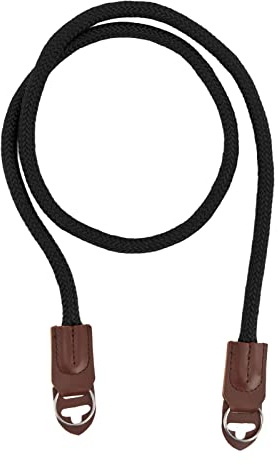 BORDSTRACT Cinturino per fotocamera, cinturino da polso a tracolla universale in nylon ad alta resistenza per fotocamera reflex digitale adatto per Nkon, Fuji, Leca e altre fotocamere digitali(Nero)