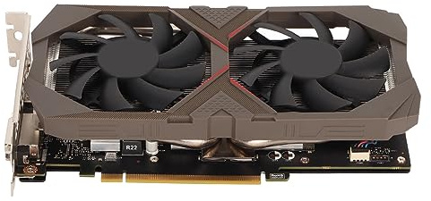 Gaming Desktop Graphics Card for RTX2060, GDRR6 192-bit 14000MHz Graphics Card with DVI DP HDMI Port Dual Cooling Fan PCI Express 3.0 X16