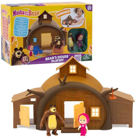 Giochi Preziosi Masha E Orso - Casa Di Orso Playset Ricca Di Accessori E Con I Personaggi Articolati Di Masha E Orso Inclusi, Per Bambini A Partire Dai 3 Anni