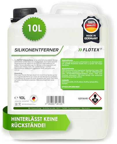 Flotex® - Silikonentferner 10l IFT-5060 | Wachsentferner für Autolack | Intensive Reinigung | Der Silikonreiniger entfernt problemlos Öl, Fett & Silikon | Besonders schonend