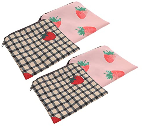 Beaupretty 4pcs Girls Sanitary Napkin Storage Bags with Zipper Design for Storage of Small Items, Polyester Material, Portable and Washable Period Pouch for Outdoor Use