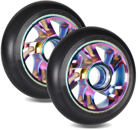 Ruedas de Repuesto para Patinete 100mm, Ruedas para Patinete Color, Ruedas de Repuesto para Scooter, Ruedas de Patinete Scooter Stunt Scooter Wheels para Mayoría de Patinetes y Patinetes Acrobáticos
