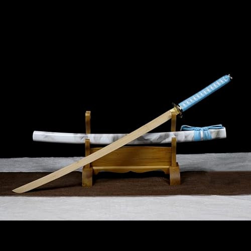 HJHUUA Espada samurái de Madera de 103 cm,Hoja de bambú Natural,Katana de Madera Japonesa para Cosplay,Artes Marciales,Kendo,Entrenamiento,decoración,Accesorios de actuación