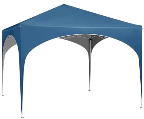 MNEVZX Tendone Garage Gazebo da Giardino con Tenda da Festa 3x3m, Padiglione Pop-up con Tetto semicircolare per Esterni, baldacchino Pieghevole Impermeabile Box Auto da Esterno(Blue)