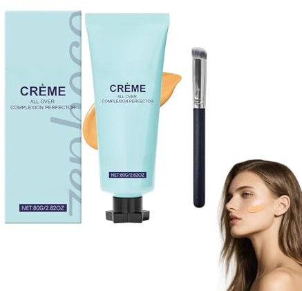 Super Cream All-Over Perfector, hydratiserande concealer & CC Foundation, svettbeständig och vattentät – långvarig, nötningsbeständig hyutjämning – 80 g (naturlig)